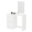 Boahaus Alexandra 3-Drawer Modern Wood Dressing Table with Open Storage in White