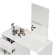 Boahaus Alexandra 3-Drawer Modern Wood Dressing Table with Open Storage in White