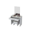 Boahaus Caroline 1-Drawer Modern Wood Makeup Vanity Set with Mirror in White