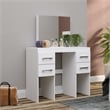 Boahaus Charlotte 4-Drawer Modern Wood Makeup Vanity with Mirror in White