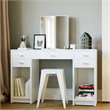 Boahaus Christina 5-Drawer Modern Wood Vanity with Mirror Top in White