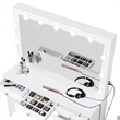Boahaus Diana 7-Drawer Modern Dressing Table with Mirror and Lights White