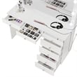 Boahaus Diana 7-Drawer Modern Dressing Table with Mirror and Lights White