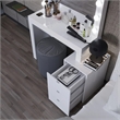 Boahaus Eleanor 3-Drawer Modern Wood Dressing Table with Mirror in White