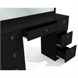 Boahaus Freya 7-Drawer Modern Wood Vanity with Light Bulbs in Black
