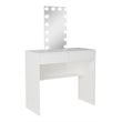 Boahaus Irina 2-Drawer Modern Wood Lighted Vanity with Mirror in White
