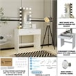 Boahaus Isabella 1-Drawer Modern Wood Dressing Table with Mirror in White