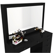 Boahaus Joan 7-Drawer Modern Wood Dressing Table with Mirror in Black