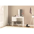 Boahaus Maia 4-Drawer Modern Wood Dressing Table with Mirror in White
