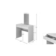 Boahaus Margaret 2-Drawer Modern Wood Dressing Table with Mirror in White