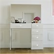 Boahaus Matilda White Vanity Makeup Desk with 5 Drawers and Basic Knobs
