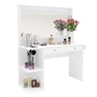 Boahaus Nixi 2-Drawer Modern Wood Lighted Vanity with Mirror in White