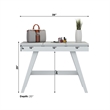 Boahaus Phillippa Multipurpose Modern Wood Makeup Vanity in White