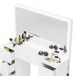 Boahaus Sabrina 7-Drawer Modern Wood Lighted Vanity with Mirror in White