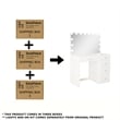 Boahaus Saranya White Makeup Vanity Desk 5 Drawers and Basic Knobs