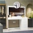 Boahaus Selene 7-Drawer Modern Wood Dressing Table with LED Lights in White