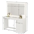 Boahaus Serena White Makeup Vanity (Basic Knobs)