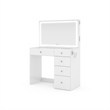 Boahaus Sofia 6-Drawer Modern Wood Makeup Vanity with Mirror in White