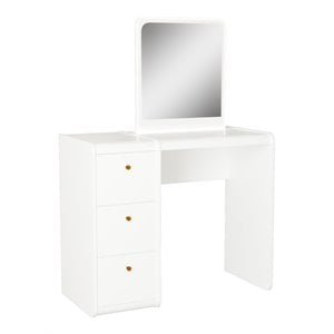 Boahaus Vesta 3-Drawer Modern Wood Vanity with LED Light Strip in White