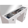 Boahaus Venus 7-Drawer Modern Wood Makeup Vanity with Mirror Top in White