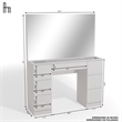 Boahaus Venus 7-Drawer Modern Wood Makeup Vanity with Mirror Top in White