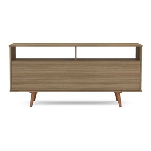 Boahaus Cousy Modern Wood Sideboard with 2 Open Shelves in Brown