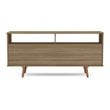 Boahaus Cousy Modern Wood Sideboard with 2 Open Shelves in Brown