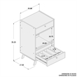 Boahaus Belfast 2-Drawer Modern Wood Mini Bar with Open Shelf in Gray