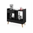 Boahaus Coventry Modern Wood Mini Bar with 2 Storage Shelves in Brown