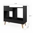 Boahaus Coventry Modern Wood Mini Bar with 2 Storage Shelves in Brown