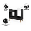 Boahaus Coventry Modern Wood Mini Bar with 2 Storage Shelves in Brown