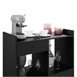 Boahaus Coventry Modern Wood Mini Bar with 2 Storage Shelves in Brown