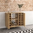 Boahaus Dublin Modern Wood Bar Cabinet with Built-in Wine Rack in Brown