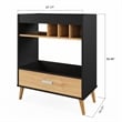 Boahaus Exeter Modern Wood Mini Bar with Glass Doors in Brown