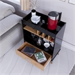Boahaus Exeter Modern Wood Mini Bar with Glass Doors in Brown