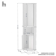 Boahaus Glasgow Modern Wood Corner Bar with Open Compartment in Dark Brown