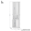 Boahaus Glasgow Modern Wood Corner Bar with Open Compartment in Dark Brown