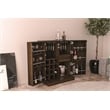 Boahaus Liverpool 1-Drawer Modern Wood Expandable Bar Cabinet in Dark Brown