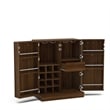 Boahaus Liverpool 1-Drawer Modern Wood Expandable Bar Cabinet in Dark Brown