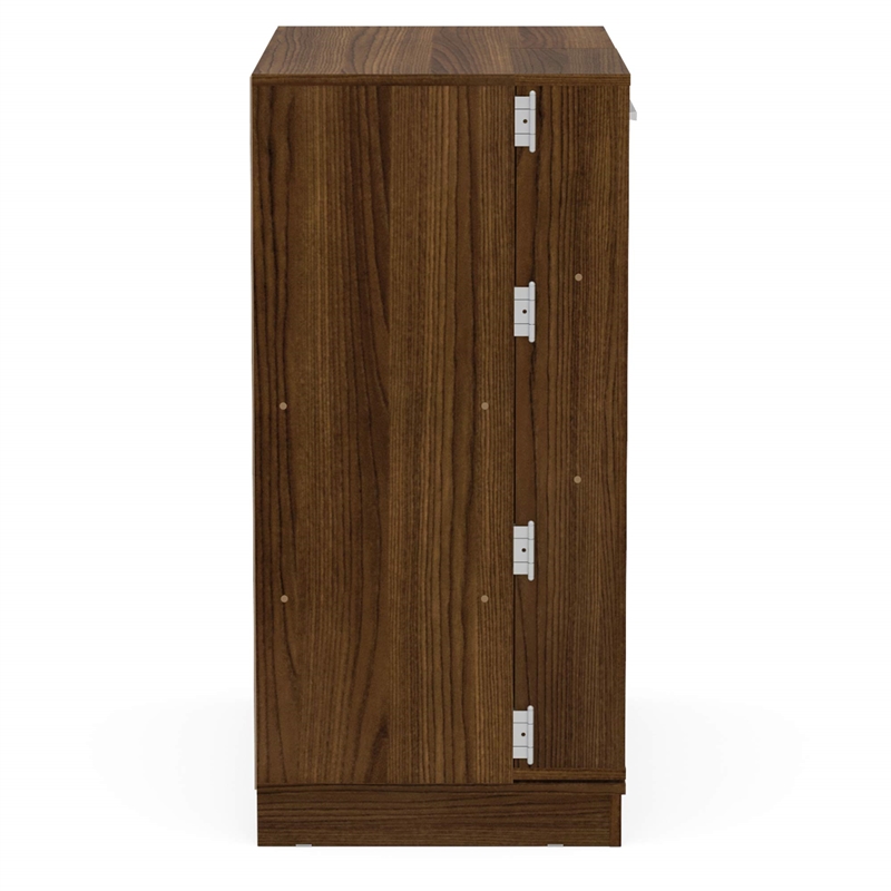 Boahaus Liverpool 1-Drawer Modern Wood Expandable Bar Cabinet in Dark Brown