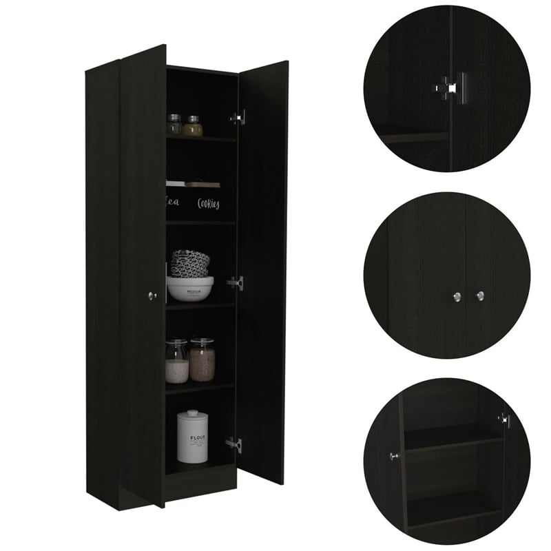 Boahaus Cayenne Kitchen Cabinet (Black)