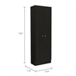 Boahaus Cayenne Kitchen Cabinet (Black)