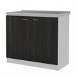 Boahaus Dunkerque Kitchen Base Cabinet (Black)
