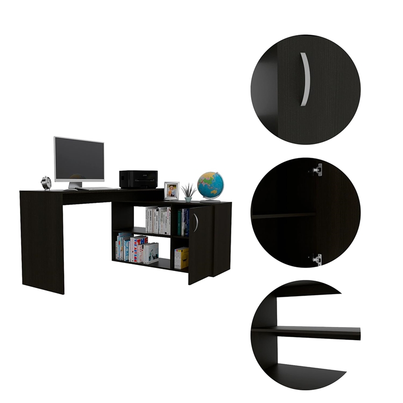 Boahaus Xiamen Computer Desk (Black)