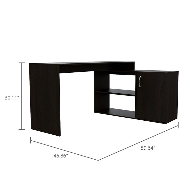 Boahaus Xiamen Computer Desk (Black)