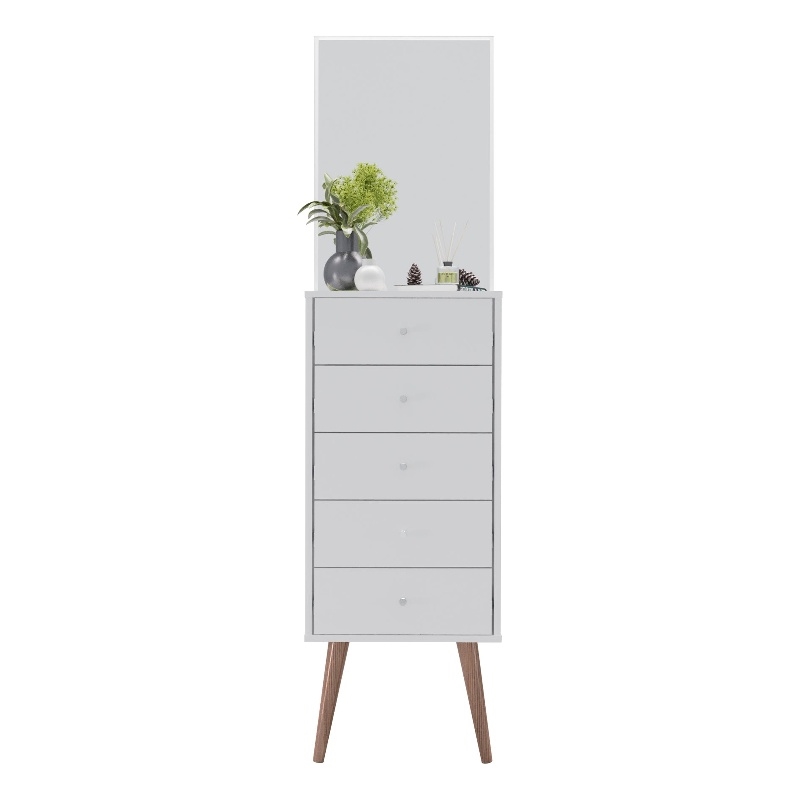 Boahaus Irene Modern 5 Drawer Dresser with Mirror