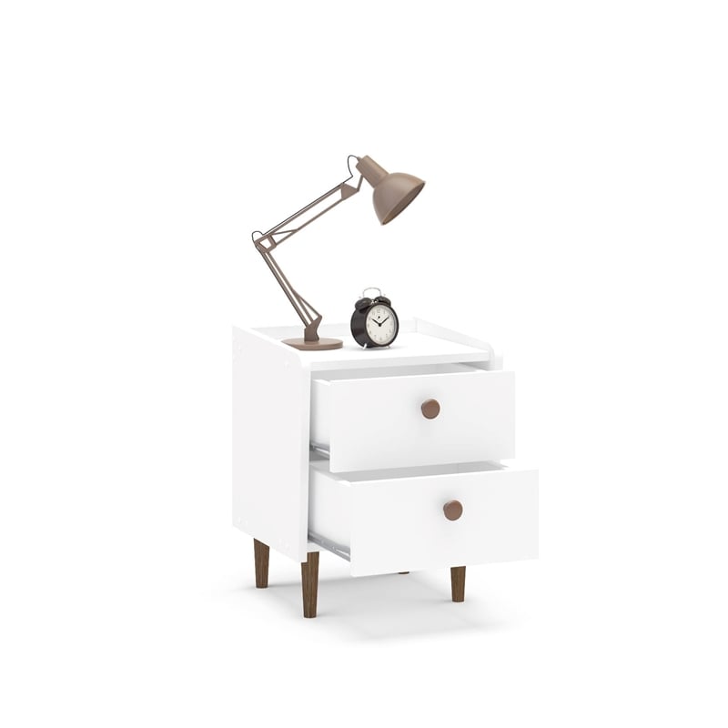 Boahaus Alcoy Modern White Nightstand