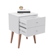 Boahaus Arona Modern White Nightstand