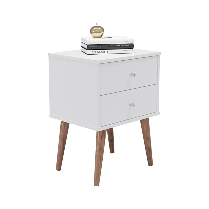 Boahaus Arona Modern White Nightstand
