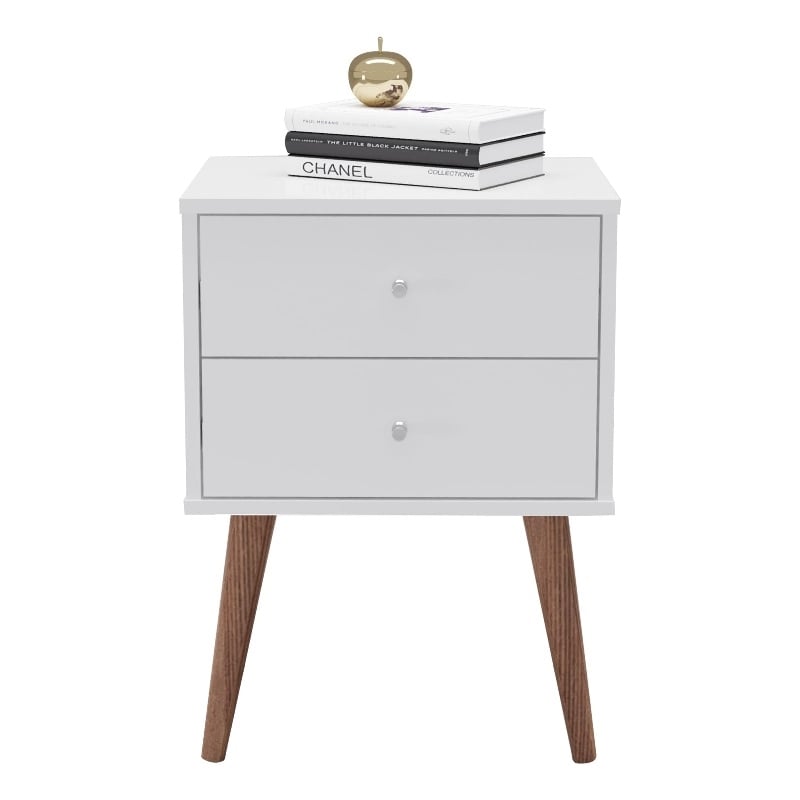 Boahaus Arona Modern White Nightstand